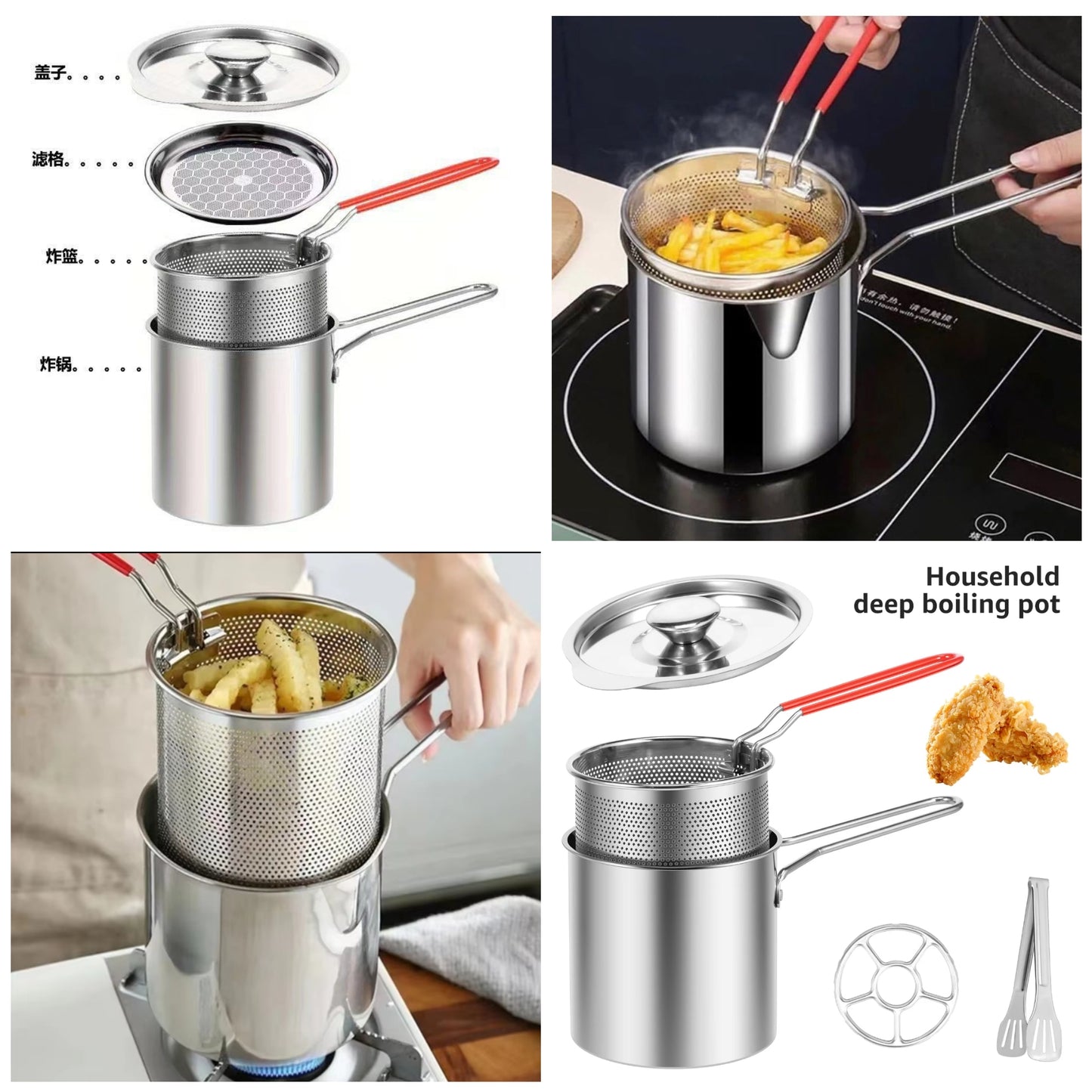 6 in 1 Deep Frying Pot BlackNov