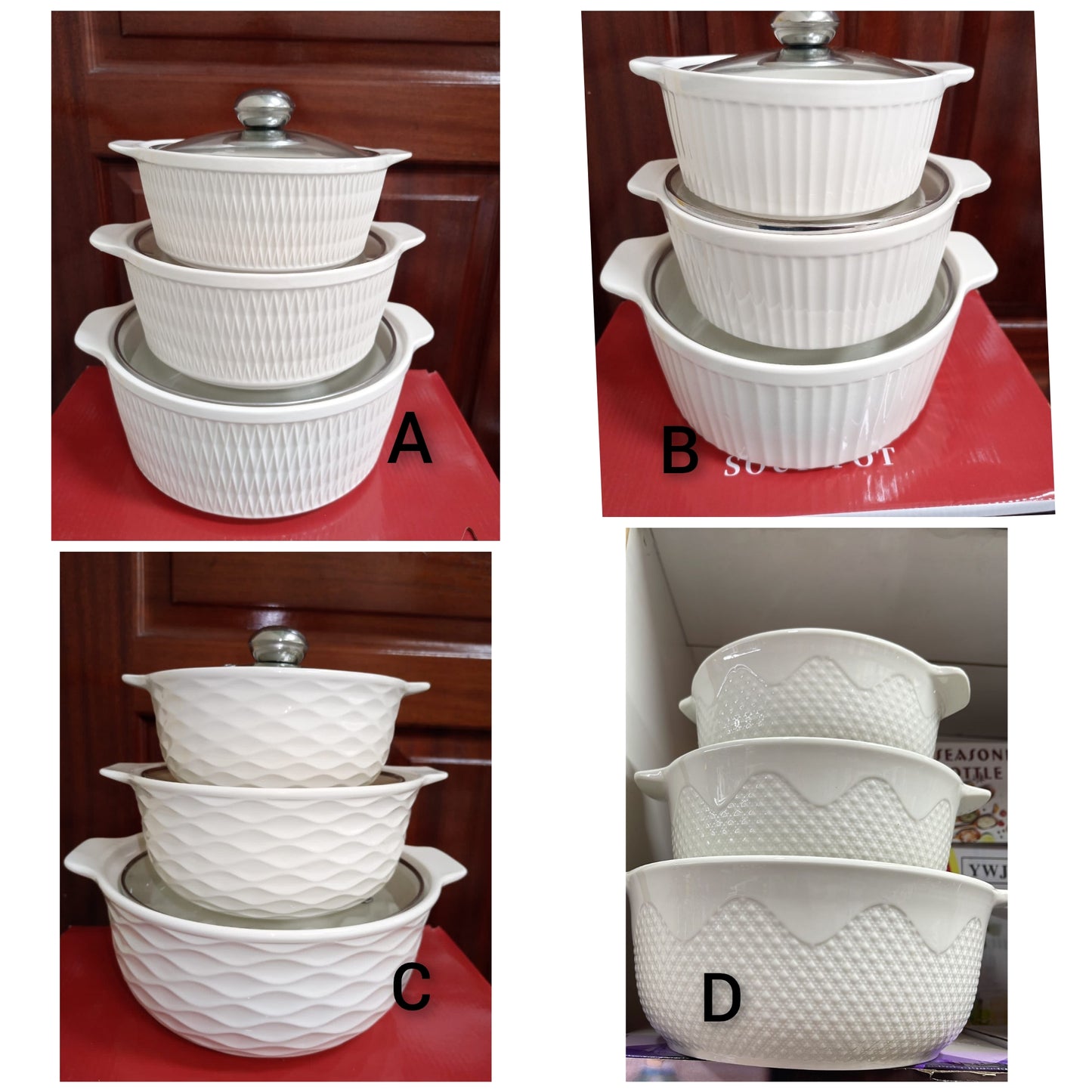 Ceramic serving bowls 3pc