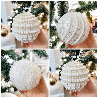 6pc Set Assorted Christmas Decor Balls