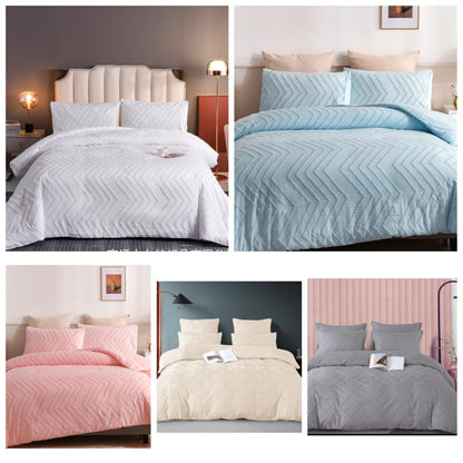 6*7 Tufted Wave Duvet Cover Set with 2 Cases