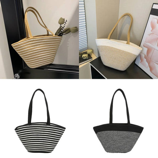 Straw woven bag-