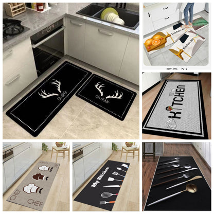 2pcs kitchen mats with rubber underside