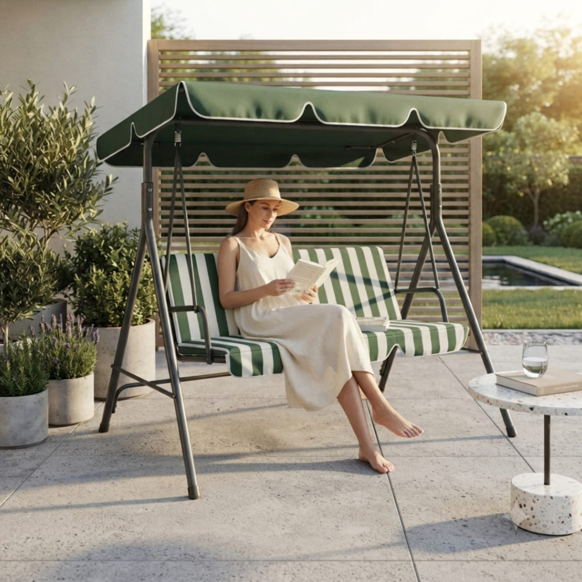 StoresomevSteel Swing  Outdoor Chair in Nairobi Gem Home 