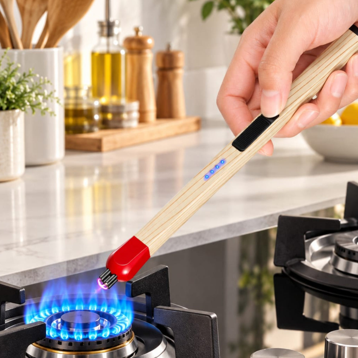 Rechargeable  match shaped lighter