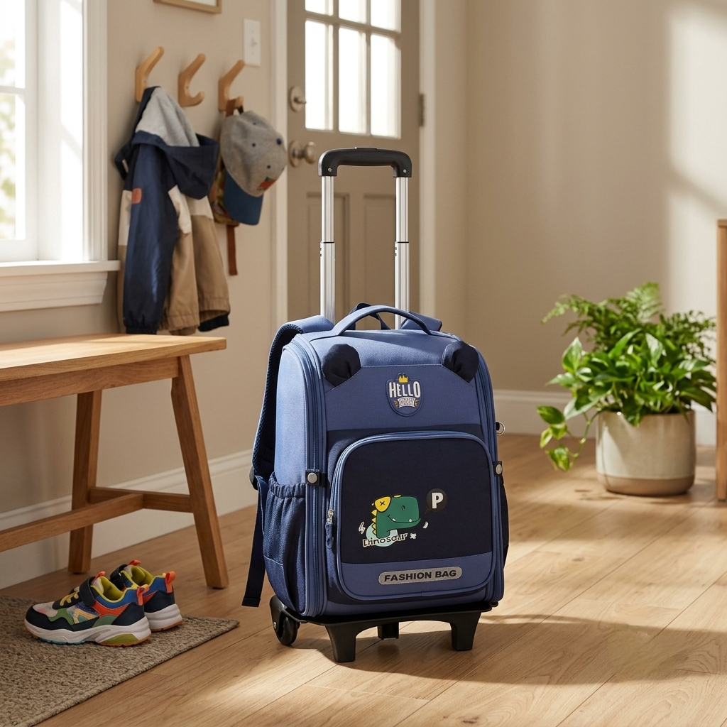 Rolling Trolley School Bag