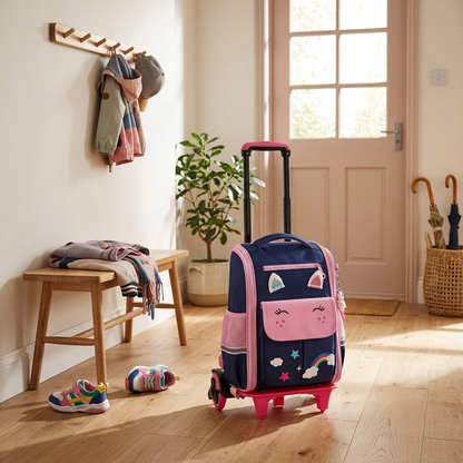 Rolling Trolley School Bag