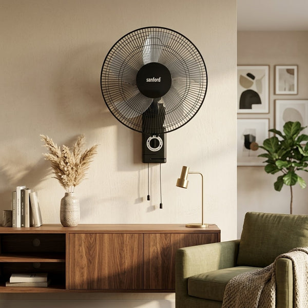 Sanford Wall Fan 16 Inch With 5 Blade and Pull Cord Control SF932WFN