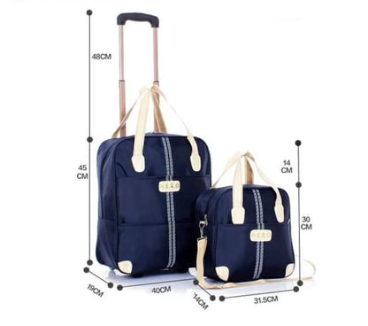 2 in 1 Trolley Traveling Bag with a boarding bag