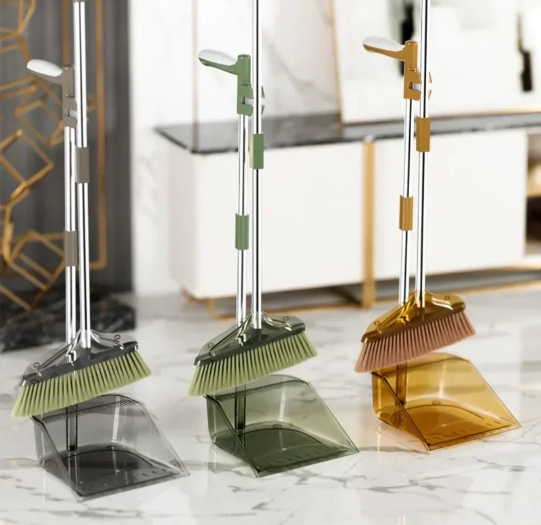 Transparent Broom and dustpan