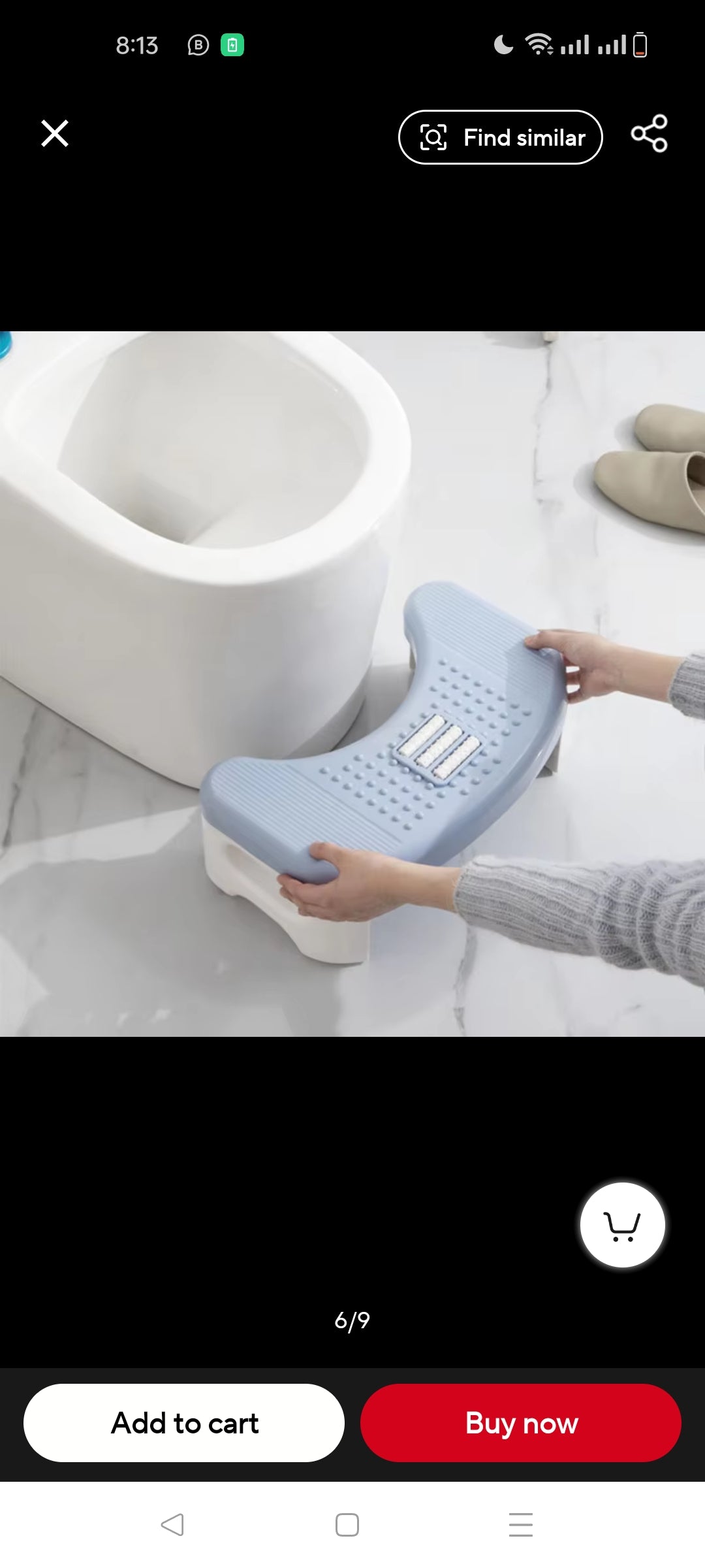 Foot rest toilet stool  with rollers