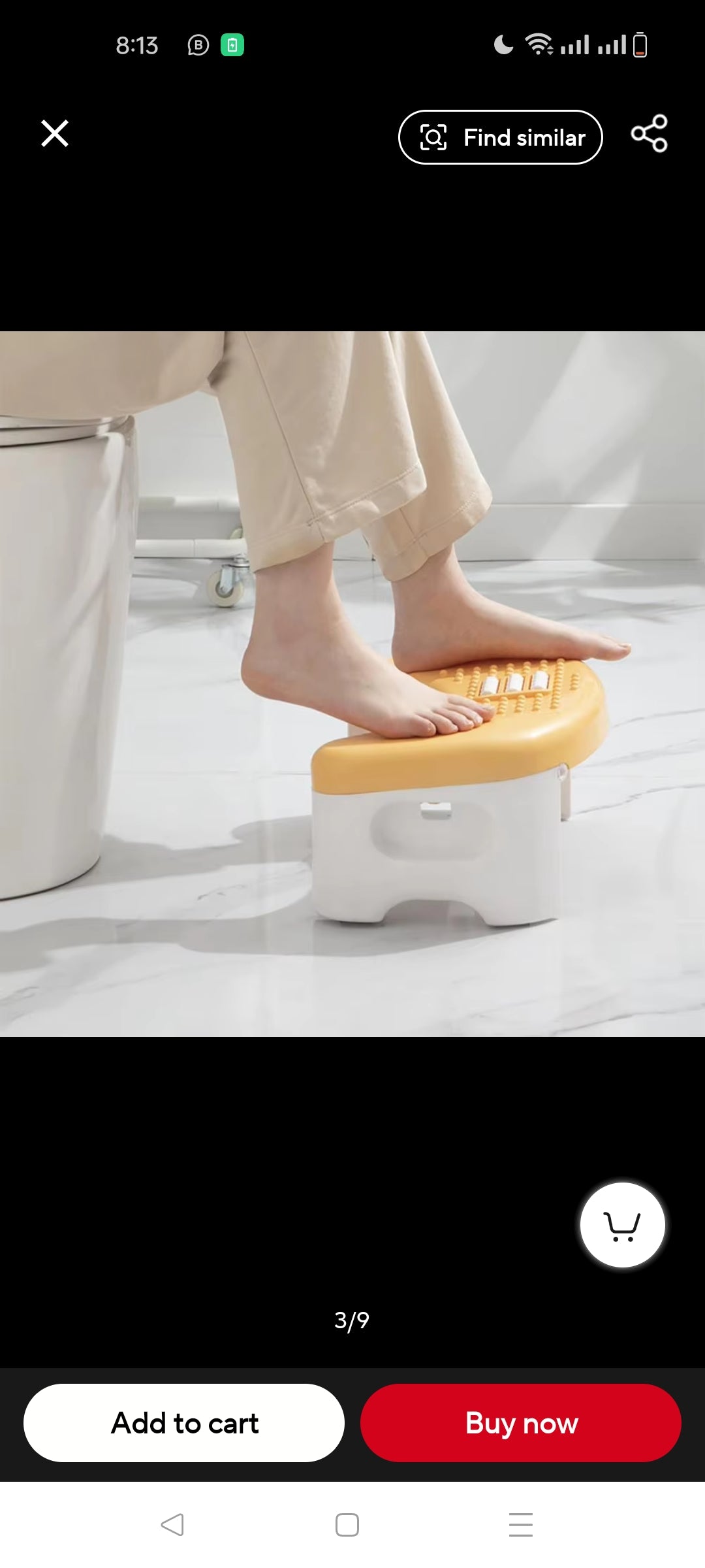 Foot rest toilet stool  with rollers