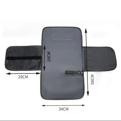 Foldable baby changing mat with pockets