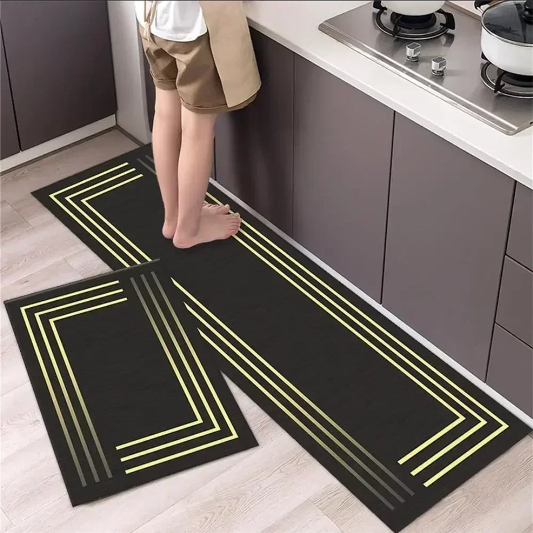 2Pc Kitchen mats with rubber bottom