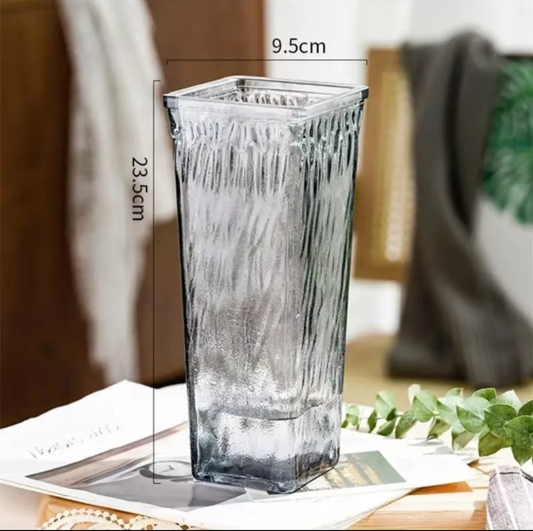 Quality rectangular glass vase