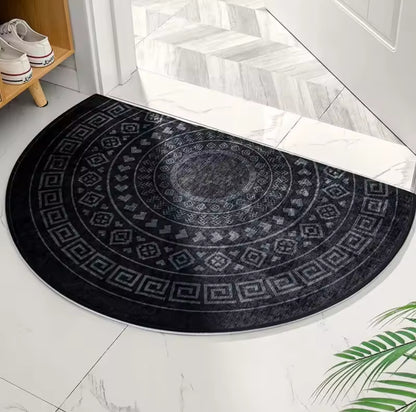 Semi circular door mat