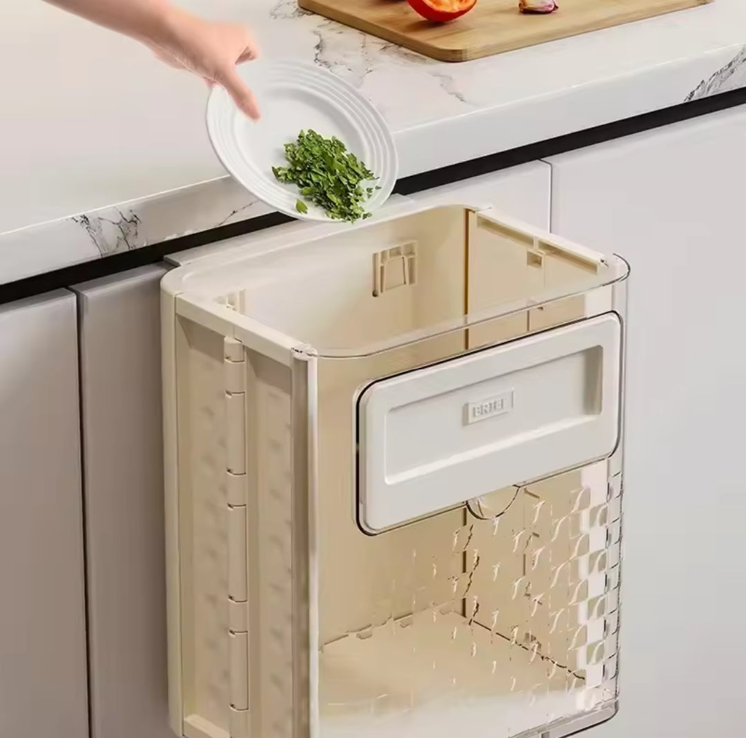 10L Wall-mounted Folding Kitchen Bin