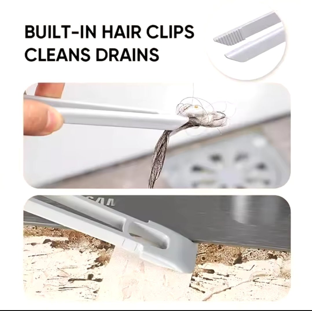 2Pc Crevice brushes with hair picking clip