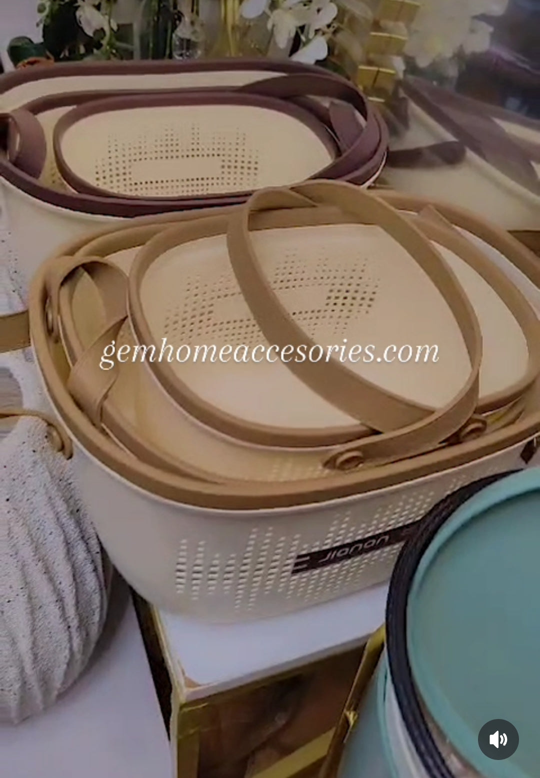 Set of 3 Baskets for household,laundry & pantry