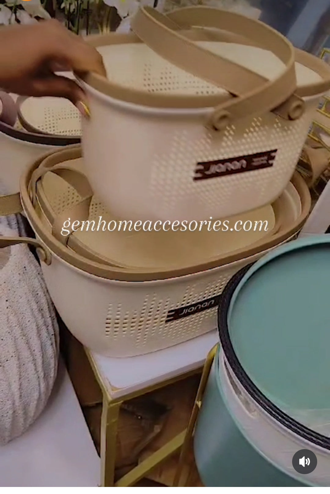 Set of 3 Baskets for household,laundry & pantry