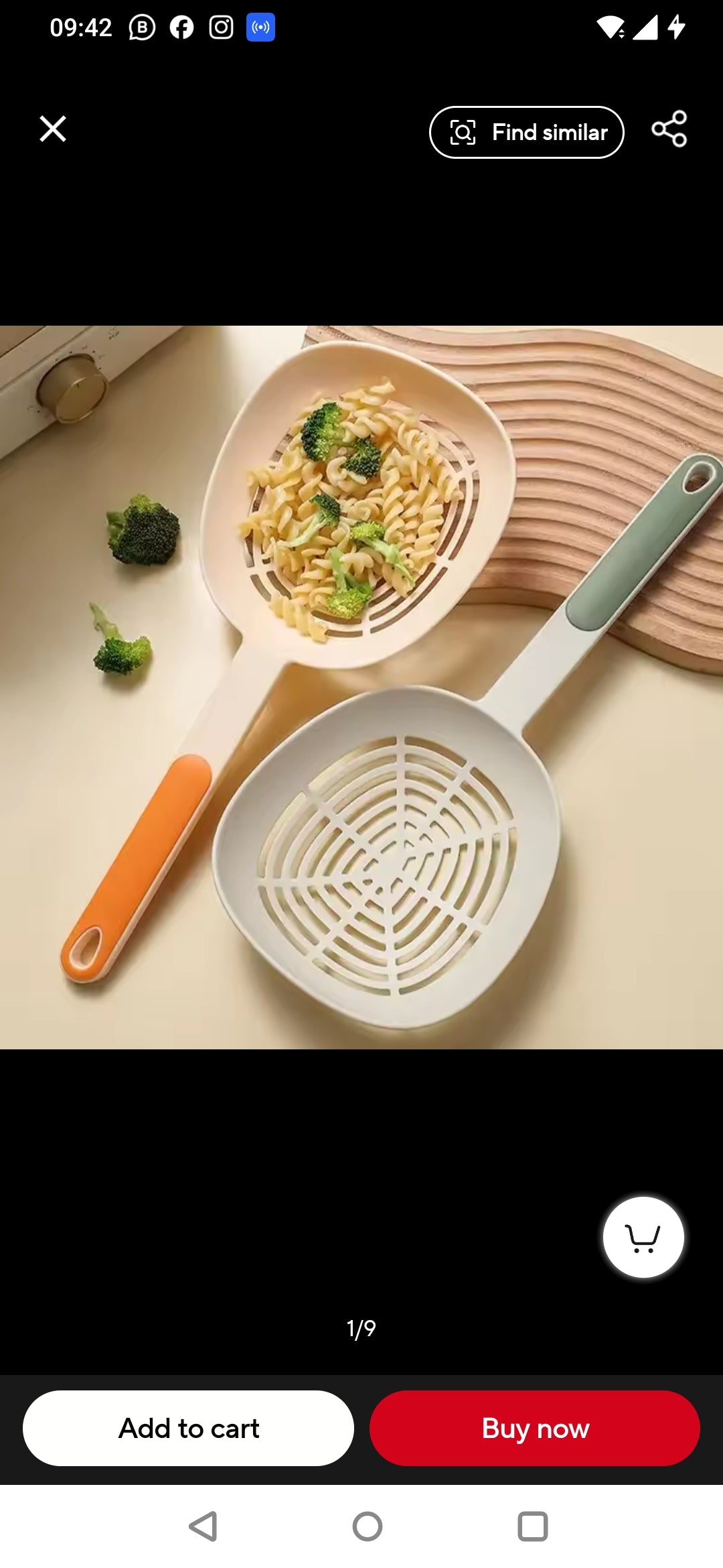 3pcs Long noodles pasta strainer/ colander spoon