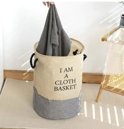 Laundry basket with handle