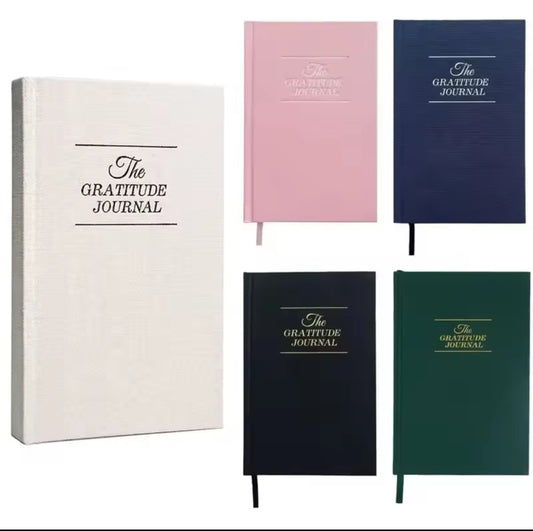 Premium Linen Cover "The Gratitude Journal" for Daily Reflection and Positivity