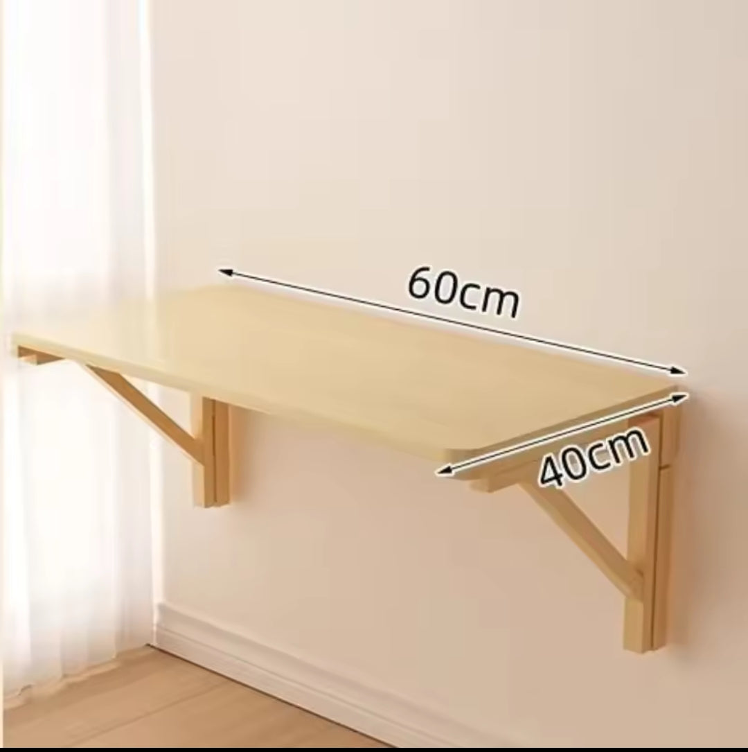 Foldable bamboo wall mounted laptop desk study desk