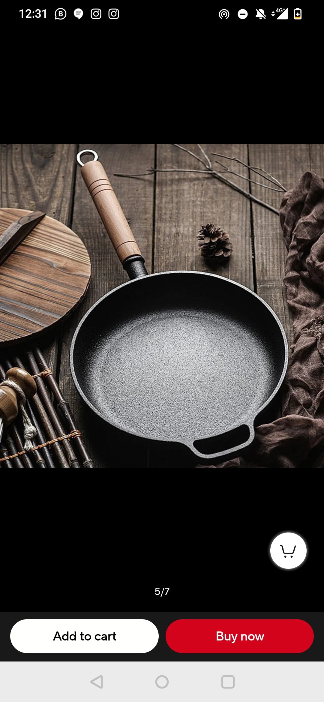 Thickened Cast Iron Frying Pan