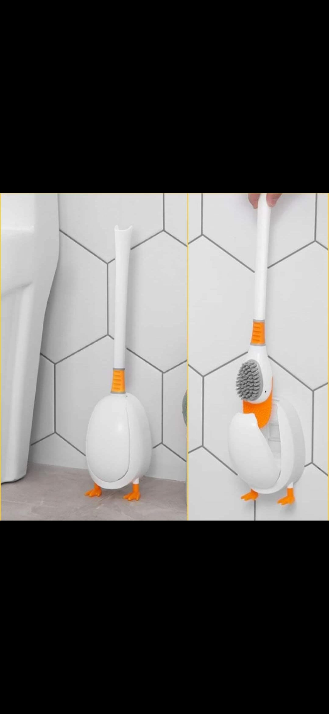 Toilet brush holder + silicone toilet brush