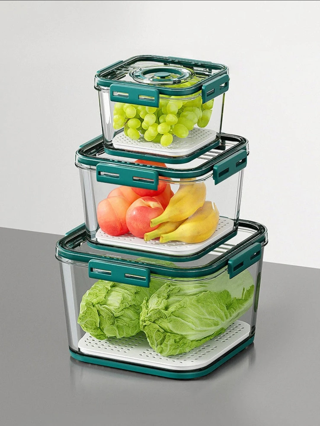 3 in1 clear fridge organizer dishes