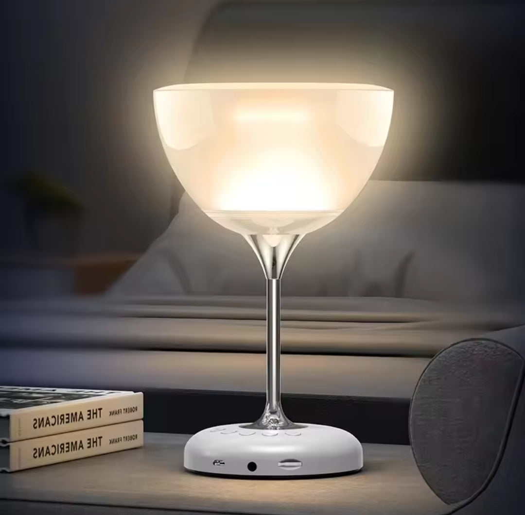 Wine glass bedside lamp