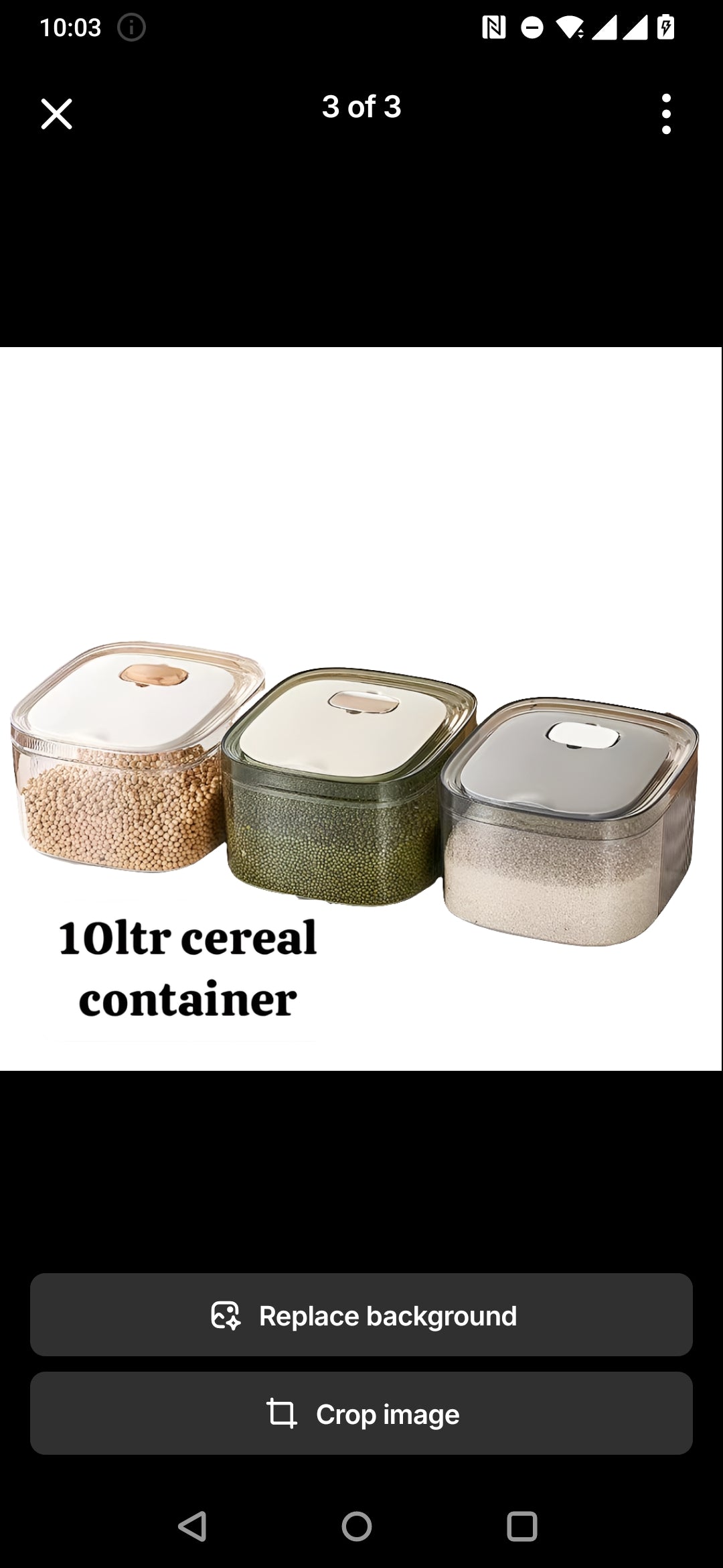 10Ltr Stackable Rice/Cereal container