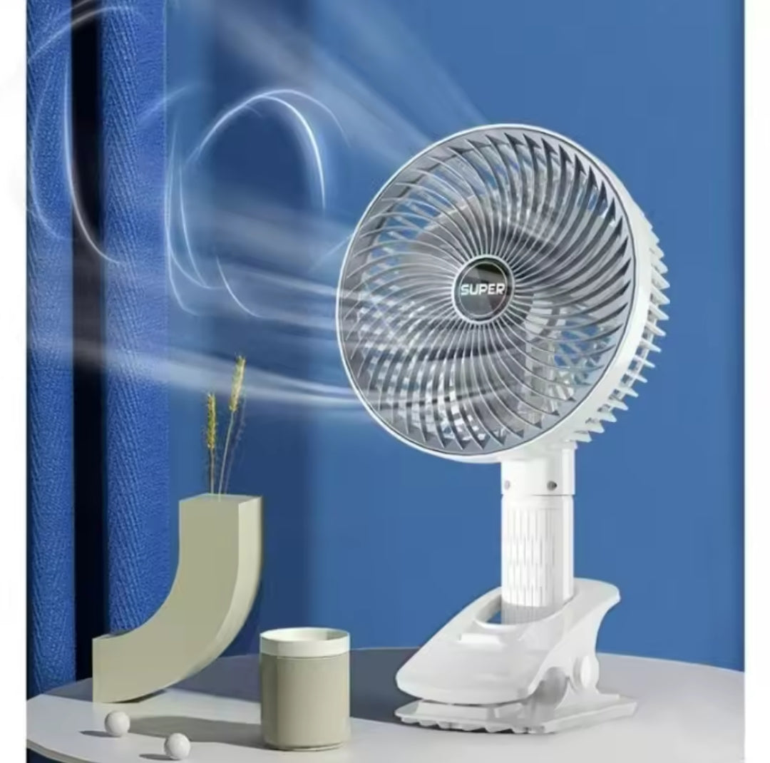 Rechargeable portable table fan