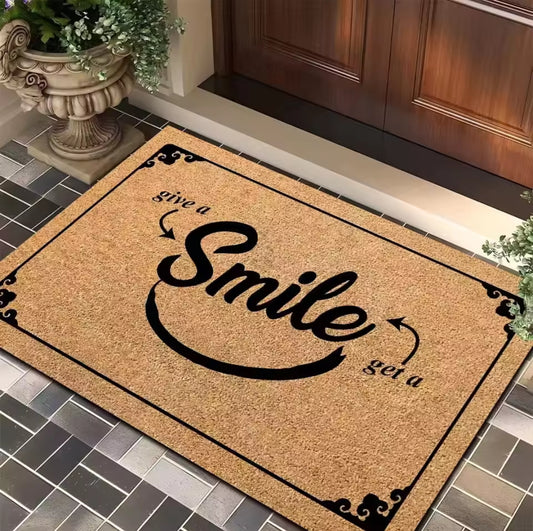 Rubber bottom entryway door mats