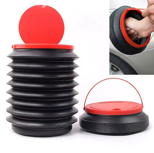 Collapsible car dustbin