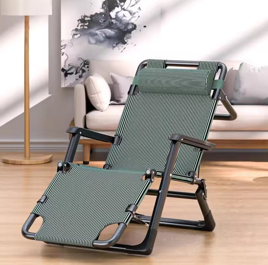 Portable Adjustable Folding Recliner Lounge Chair and Bed