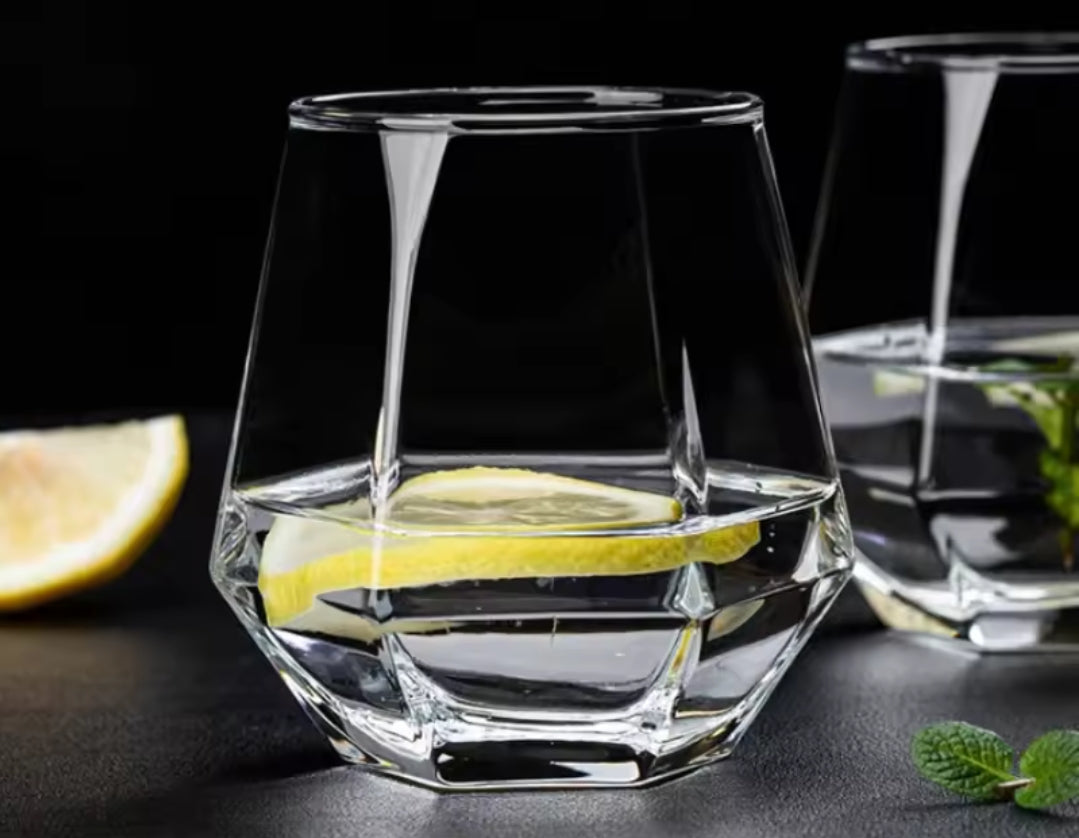 6pc Hexagonal Beverage Glasses