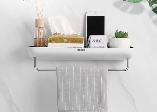 Wall mounted shower caddy shelf