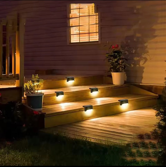 Solar 8pc stairway lights christmas deck lights