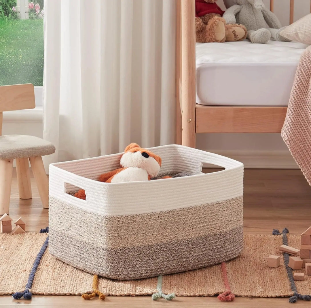 Cotton Rope Basket with handle