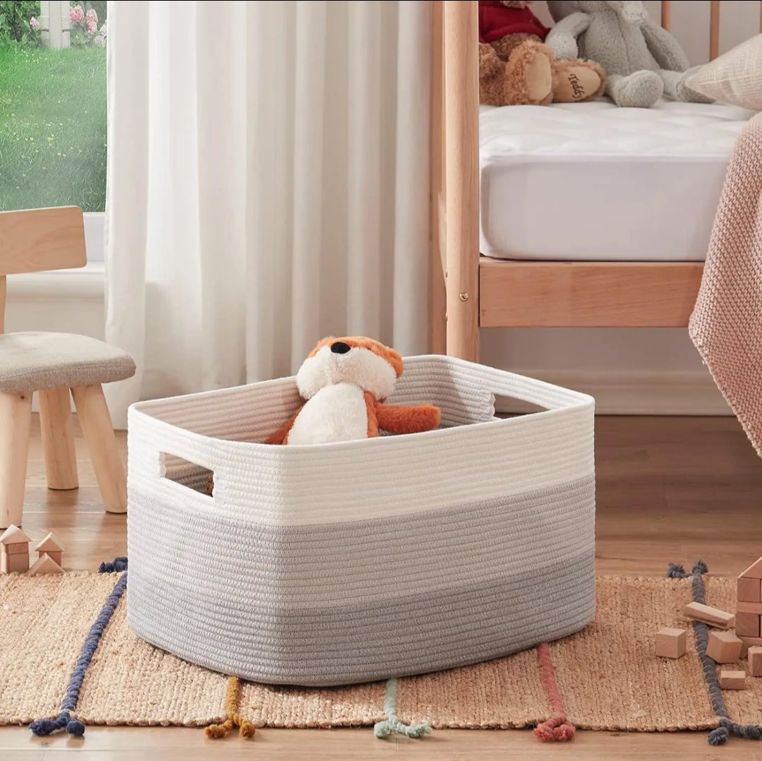 Cotton Rope Basket with handle