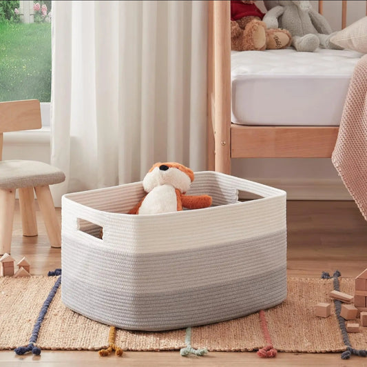 Cotton Rope Basket with handle