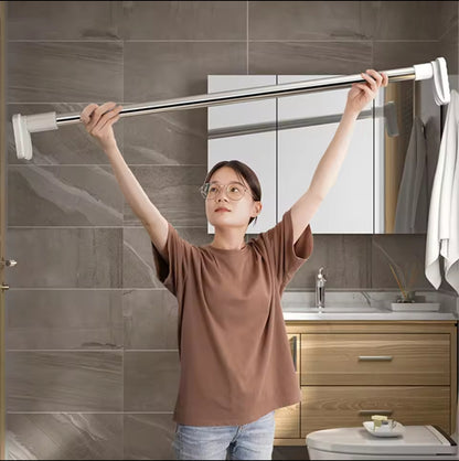 Telescopic shower curtain rod