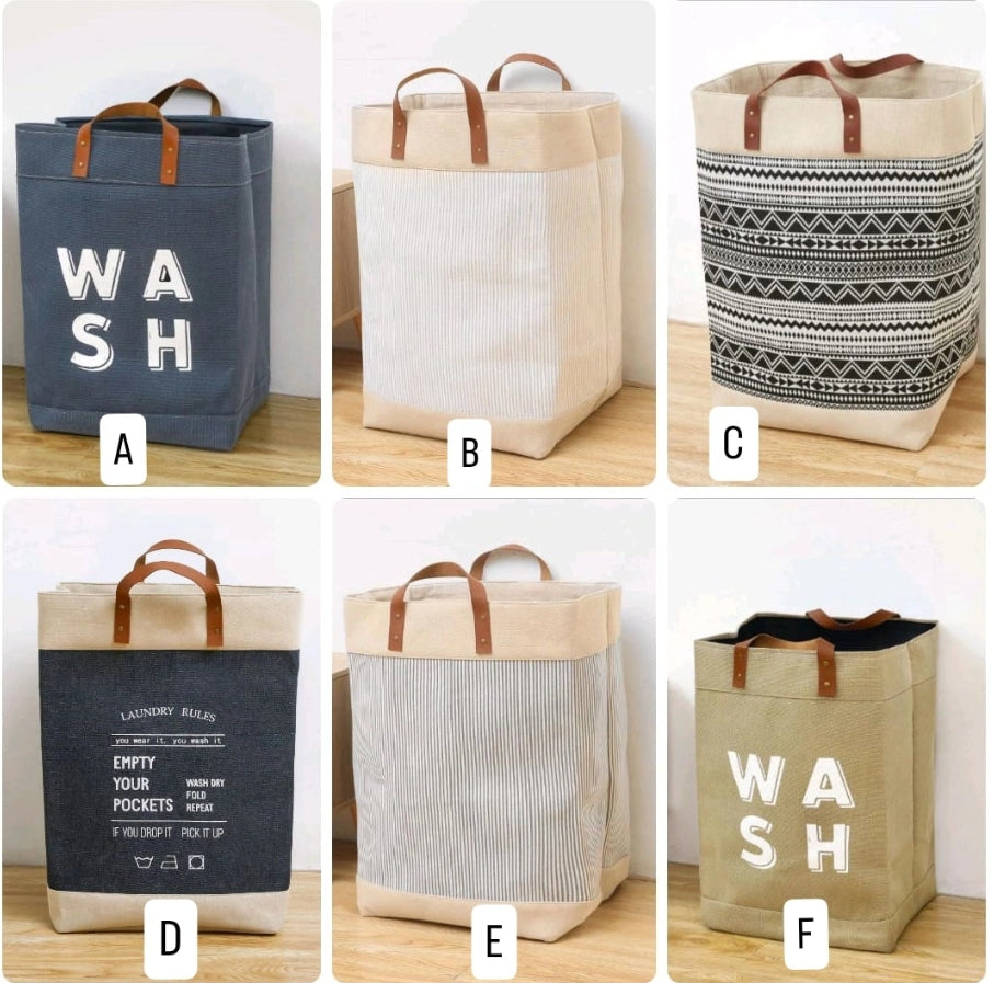 Fabric laundry baskets
