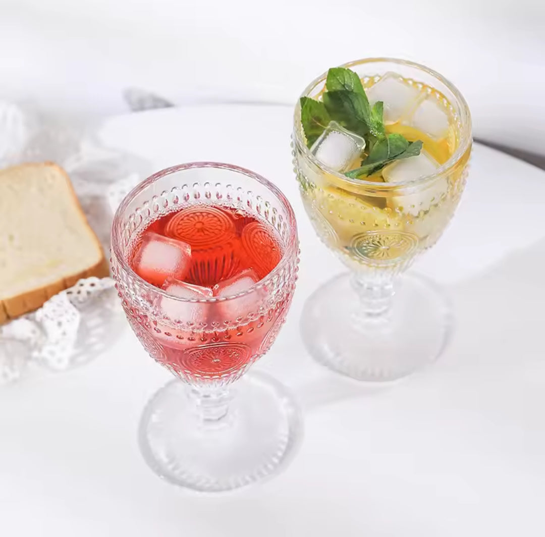 6pc Floral Smoothie/ Juice Glasses