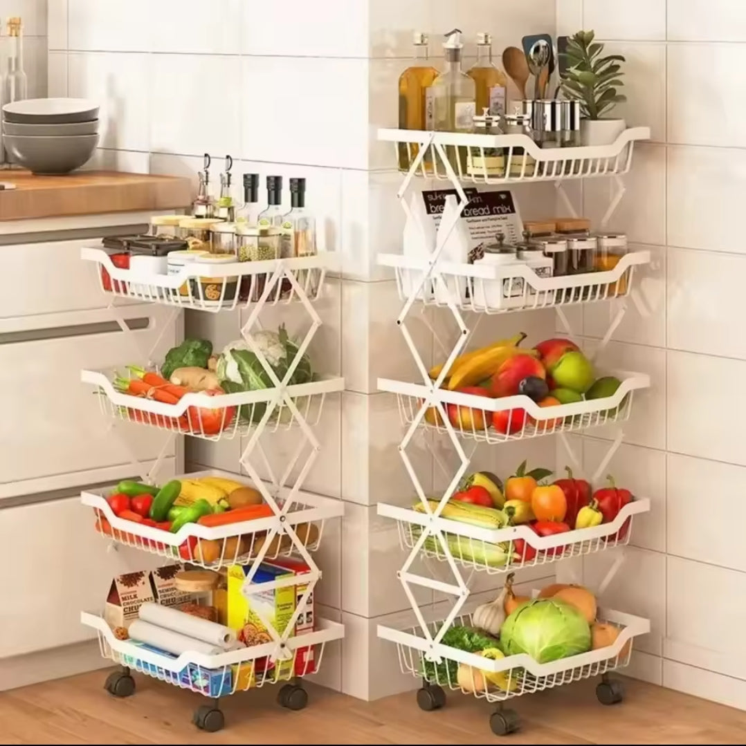 4 Tier Metallic Vegetable Rack