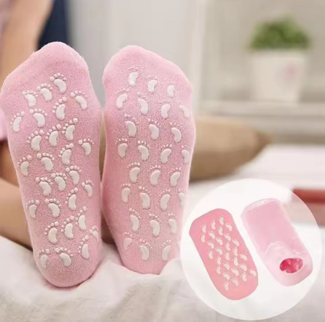 Antislip moisturizing spa socks