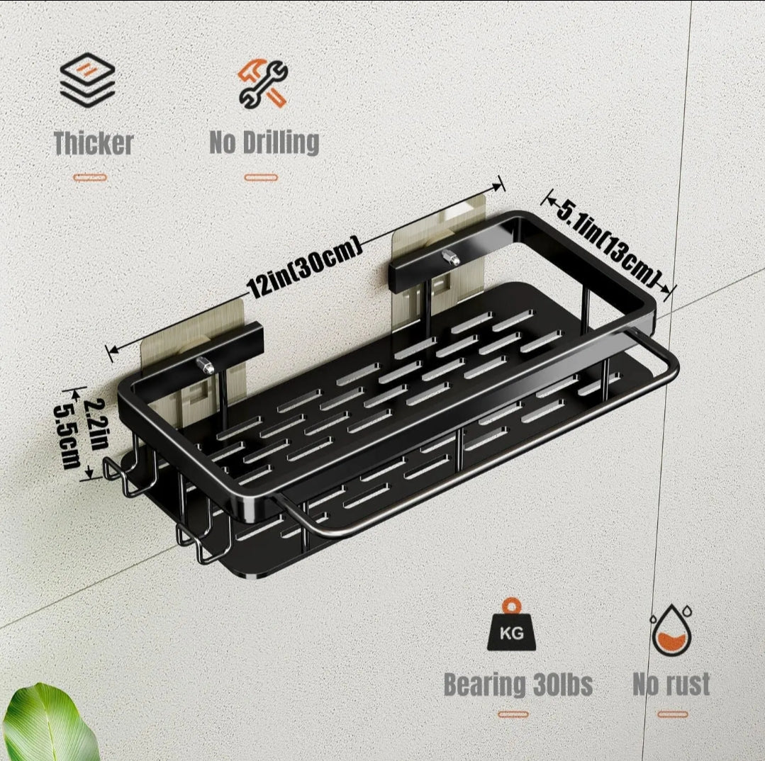 2Pc bathroom organizer with towel holder