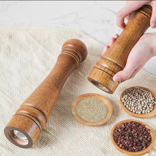 Wooden pepper grinder