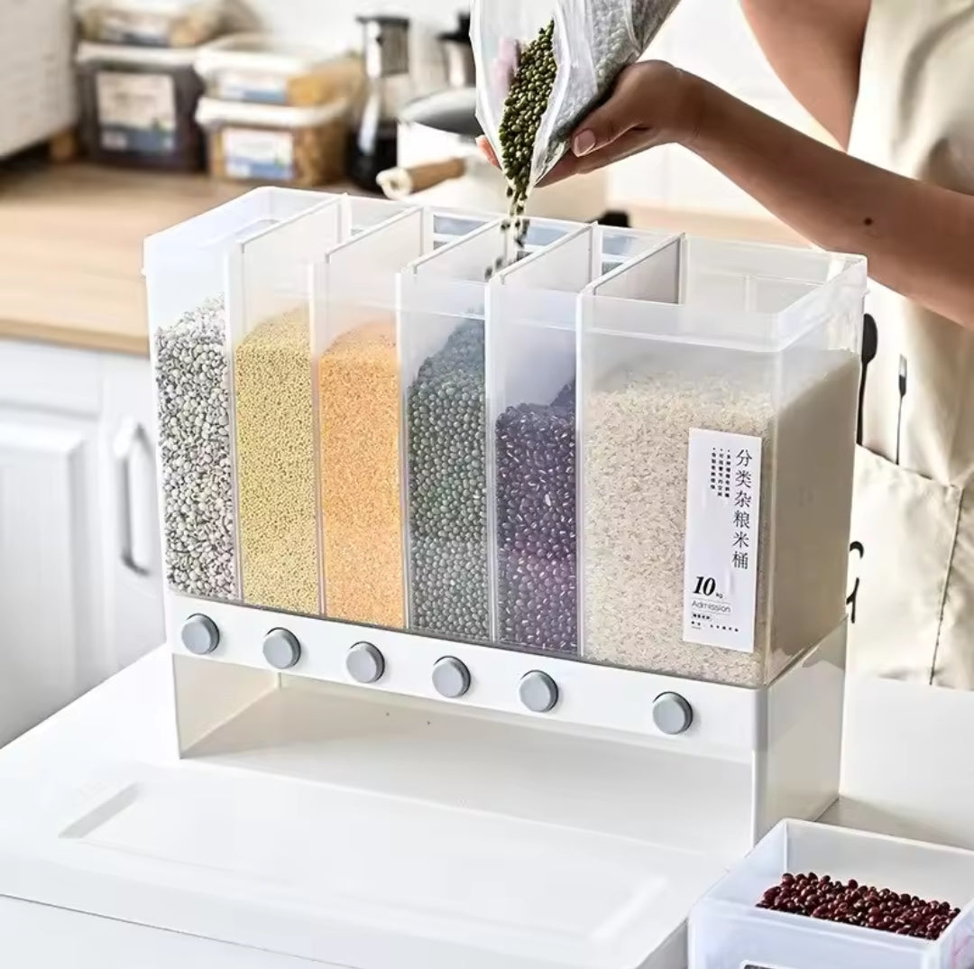 Partitioned cereal dispenser
